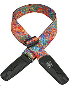 Lock-It Bob Masse Rock Art Leather End Guitar Strap, Summer of Love, LIS-035-BM5