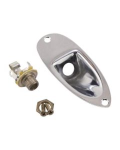 Genuine Fender ROAD WORN Chrome Strat/Stratocaster Jack Plate with Input Jack