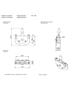 Schaller Germany 5-Way Megaswitch MODEL E for Advanced Pickup Switching