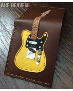 AXE HEAVEN Genuine Leather Classic Blonde Electric Guitar Wallet Gift, GW-002