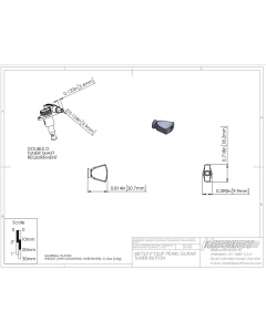 Set of (6) Hipshot D04 Tulip Plastic Guitar Tuner Buttons, Pearl 6B1TLP-P