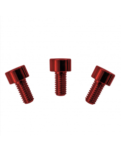 Floyd Rose FRNCSRDP Stainless Steel Locking Nut Clamping Screws, Set of 3, Red
