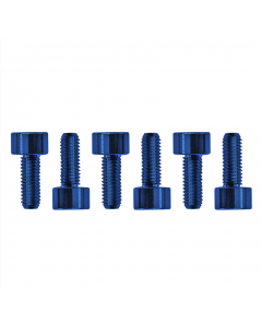 Genuine Floyd Rose Stainless Steel Saddle Mounting Screws, Set of 6, Blue