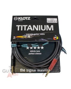 Klotz TITANIUM Supreme Guitar/Instrument Cable, 15ft/4.5m, Straight Silent Plug