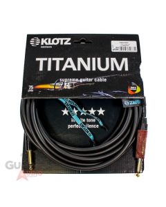 Klotz TITANIUM Supreme Guitar/Instrument Cable, 20ft/6m, Straight Silent Plug