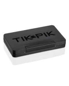 TIK PIK Stick-On Celluloid Guitar Picks, Black, 6-Pack, MEDIUM With Case