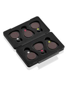 TIK PIK Stick-On Celluloid Guitar Picks, Black, 6-Pack, MULTI-PACK With Case
