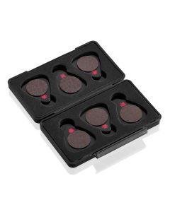 TIK PIK Stick-On Celluloid Guitar Picks, Black, 6-Pack, MEDIUM With Case