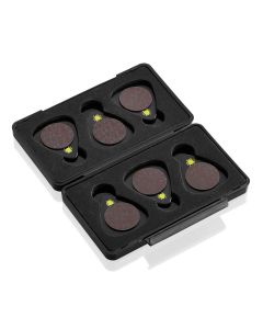 TIK PIK Stick-On Celluloid Guitar Picks, Black, 6-Pack, HEAVY With Case