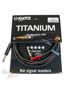 Klotz TITANIUM Supreme Guitar/Instrument  Cable, 10ft/3m, Angled Silent Plug
