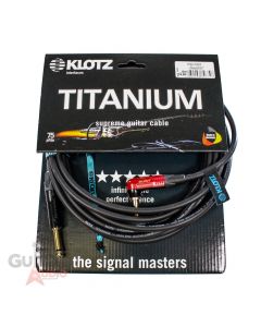 Klotz TITANIUM Supreme Guitar/Instrument Cable, 20ft/6m, Angled Silent Plug