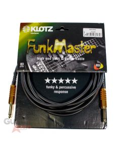 Klotz FunkMaster High End Guitar & Bass Cable, 10ft/3m, Straight/Straight