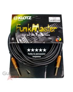 Klotz FunkMaster High End Guitar & Bass Cable, 20ft/6m, Straight/Straight