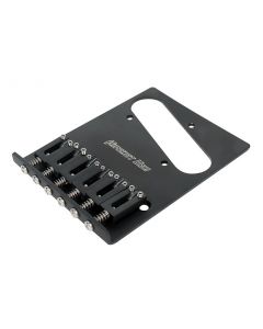 Hipshot 4-Hole 6-Saddle Stainless Steel Tele/Telecaster Bridge, BLACK 44100-46-B